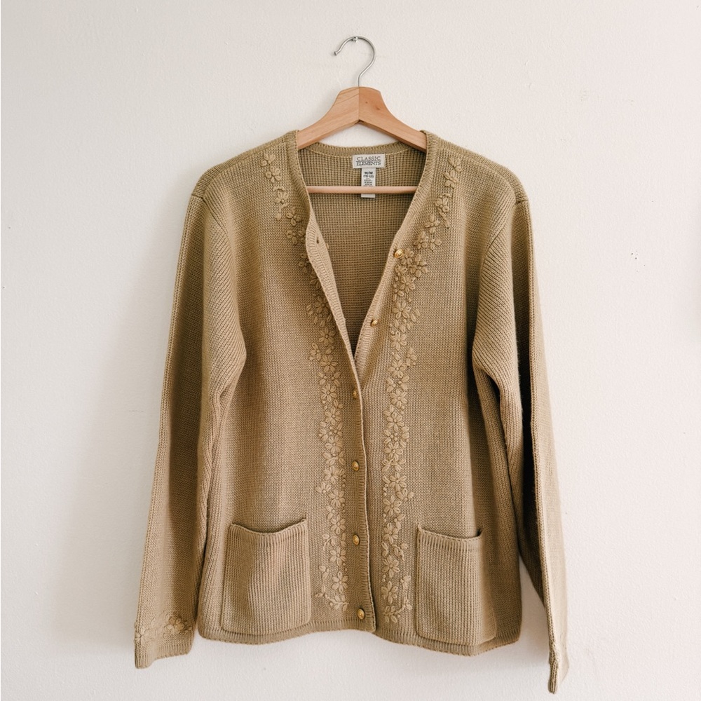 Vintage Classic Elements Embroidered Cardigan